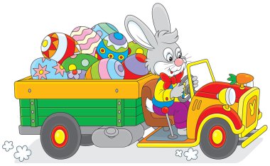 ester yumurta Bunny taşır