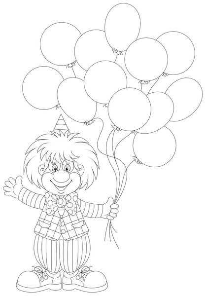 Clown with balloons