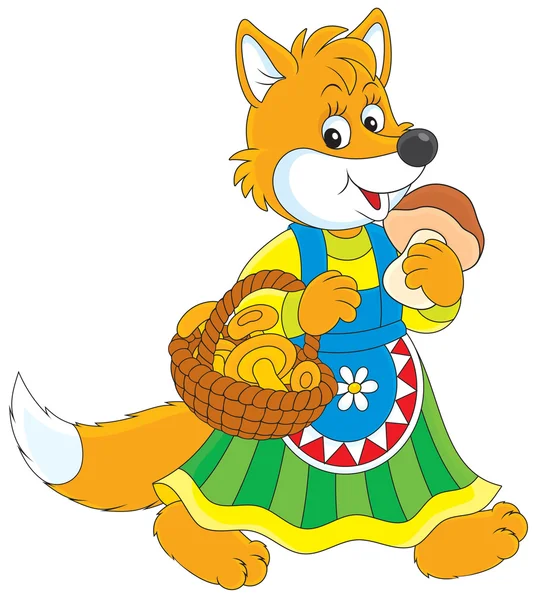 Champiñón Fox — Vector de stock