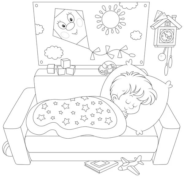 Niño durmiendo — Vector de stock