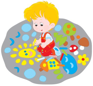Child drawing clipart