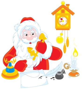 Noel Baba telefonla arıyor