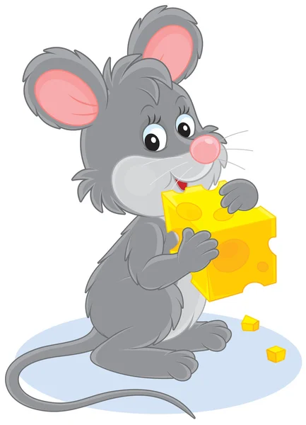 Ποντίκι και τυρί — Διανυσματικό Αρχείο