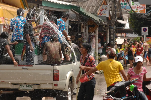 Celebração do festival da água na Tailândia — Fotografia de Stock