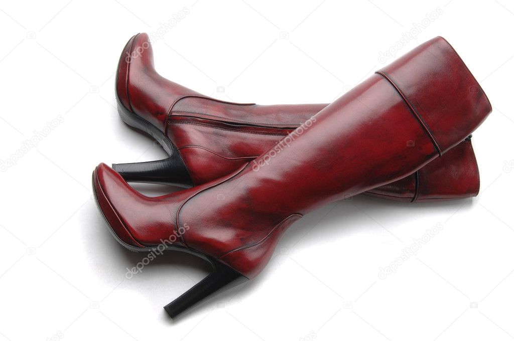 woman's boots isolated