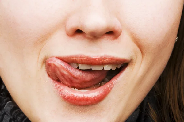 Woman 's lips — стоковое фото