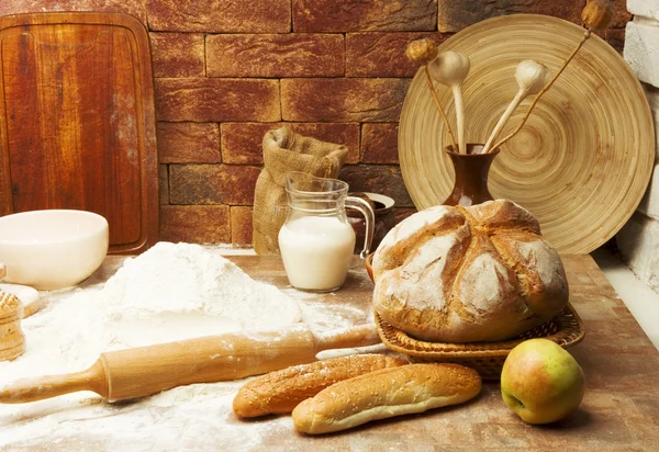 Still life of bread preparing — Stock Photo, Image