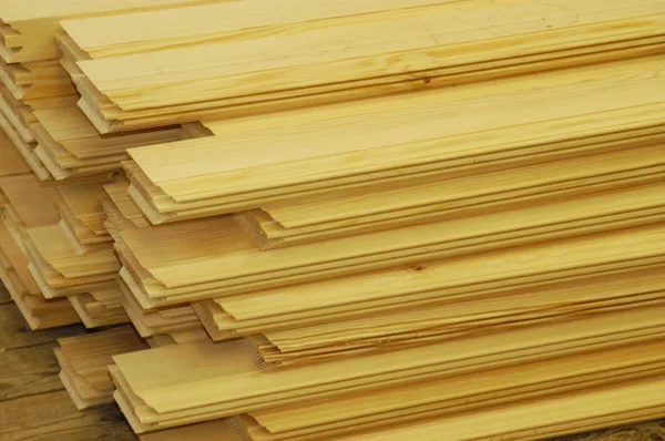 Pila di assi di legno — Foto Stock