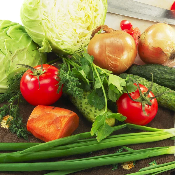 Gemüse schneiden — Stockfoto