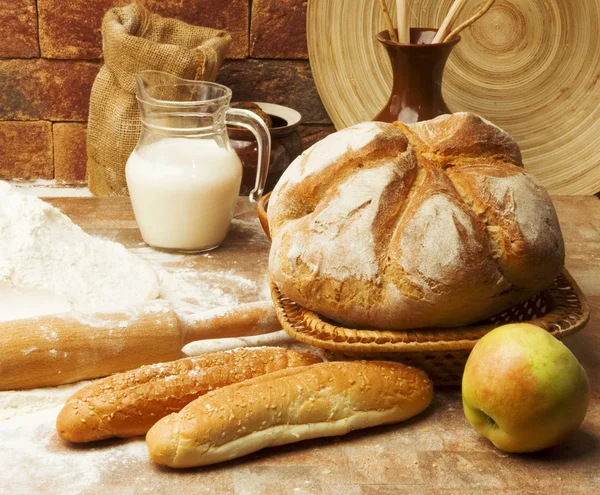 Still life of bread preparing — Stock Photo, Image