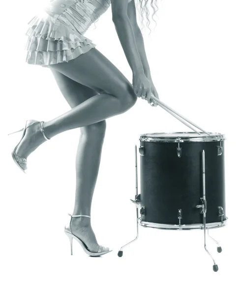 Bater o tambor — Fotografia de Stock