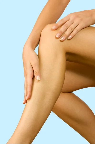 Concetto di cura di bellezza con le gambe — Foto Stock