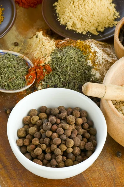 Spice still life: allspice tree — Stock Photo, Image