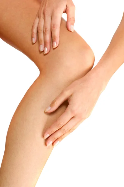 Concetto di cura di bellezza con le gambe — Foto Stock