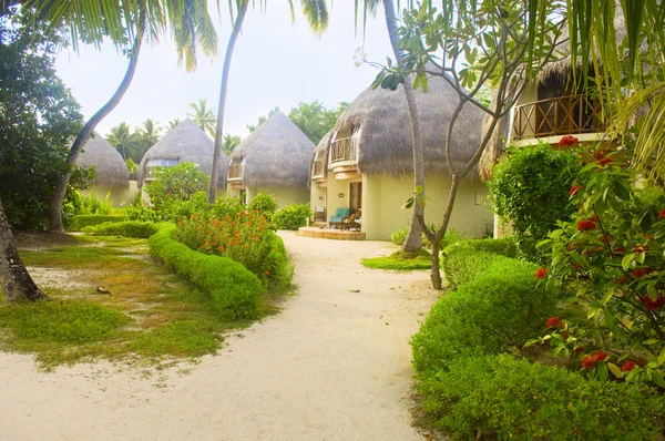 Maldive bungalow — Stock Photo, Image