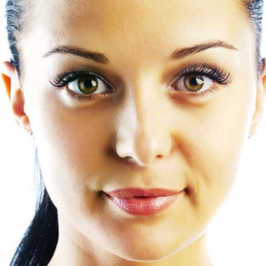 yakın çekim güzel kadın portresi