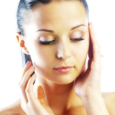 genç kadının güzel yüzü