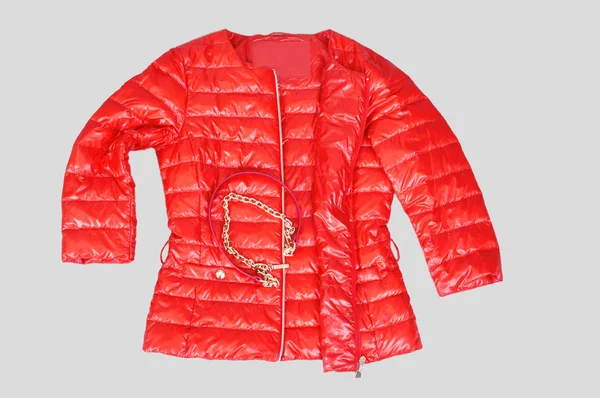 Jaqueta feminina vermelha — Fotografia de Stock