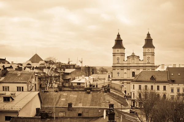 Iglesia de la Virgen María (Catedral católica), Ivano-Frankivsk, Ucrania Imágenes de stock libres de derechos