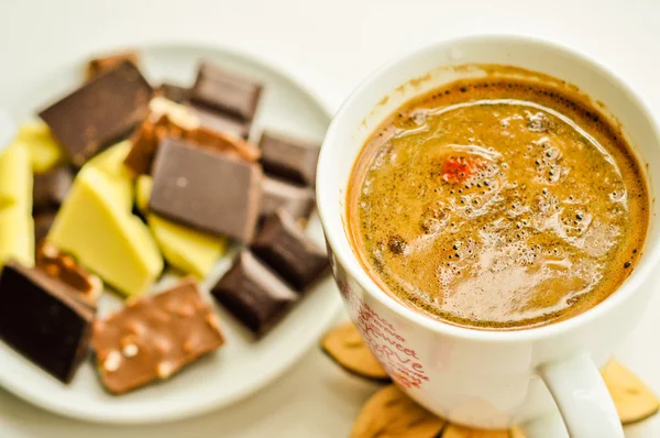 Grande tazza di caffè e cioccolato — Foto Stock