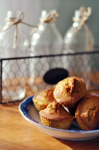 Tasty fresh homemade muffins — Stock Photo, Image