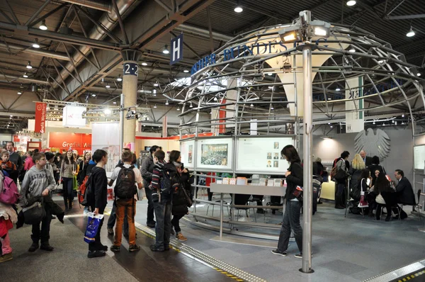 Publieksdag voor leipzig boekenbeurs — Stockfoto