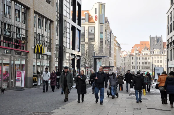 Spaceru w centrum Lipska — Zdjęcie stockowe