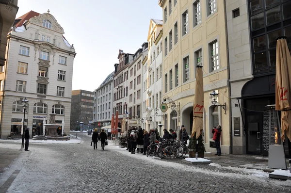 Caminando por el centro de Leipzig — Foto de Stock