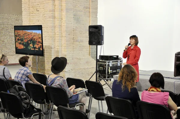 Autor ucraniano Nadiia Gerbish en el evento cultural nacional Book Arsenal —  Fotos de Stock