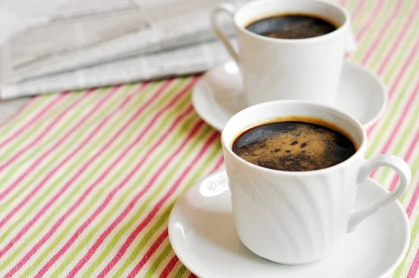 Две чашки утреннего кофе — стоковое фото
