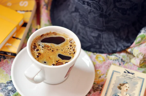 Kaffee und Schreibzeit — Stockfoto