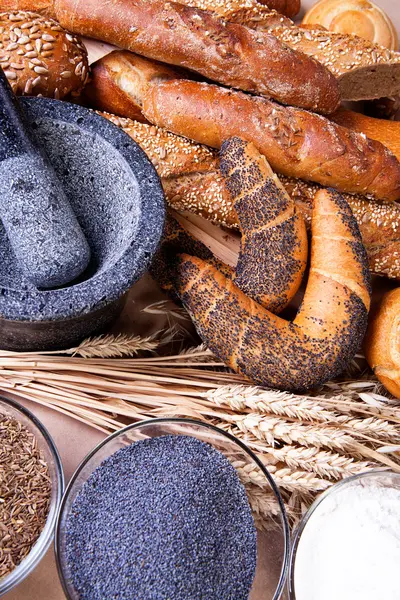 Verscheidenheid van brood — Stockfoto