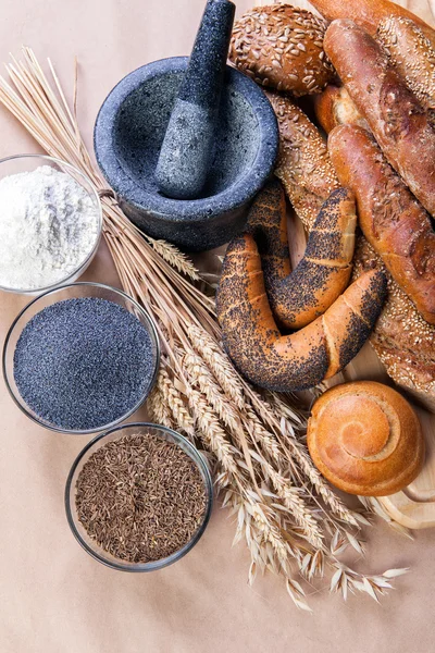 Verscheidenheid van brood — Stockfoto