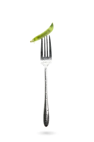 Vegetables on a fork — Stock Photo, Image