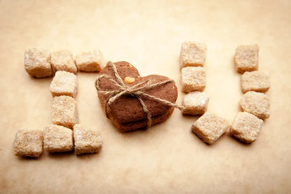 Biscotti e zucchero — Foto Stock