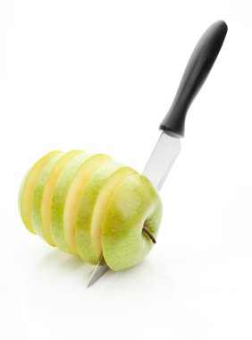 doğranmış yeşil elma