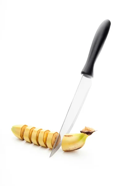 Posiekane banan — Zdjęcie stockowe