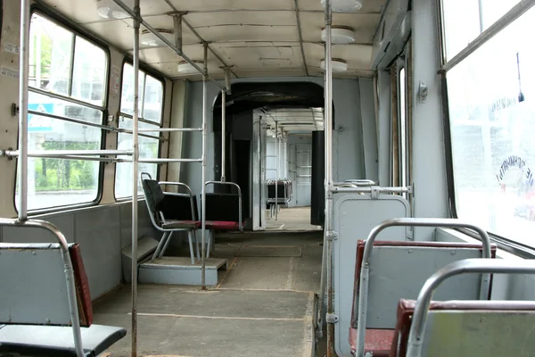 Eski tramvayın içi
