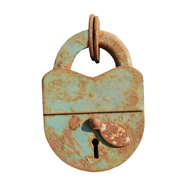 eski paslı kilit izole