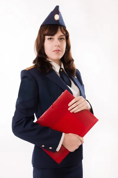 O femeie ofiţer — Fotografie, imagine de stoc