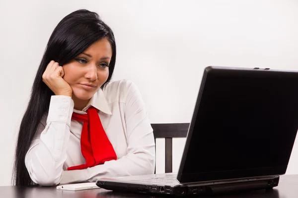 Distraught office girl — Stock Photo, Image