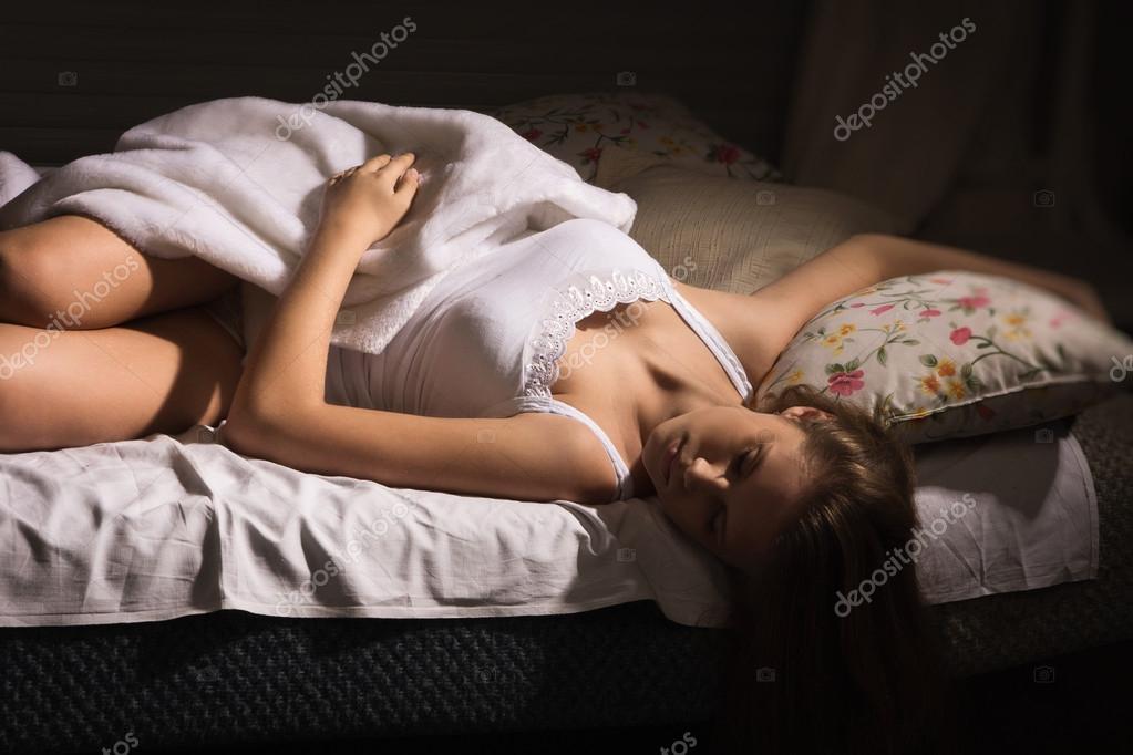 Sensual girl sleeping in the bedroom Stock Photo by ©Demian 17371725