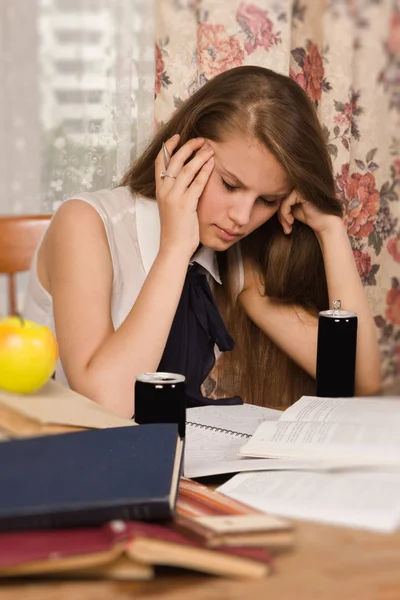 Estudante se preparando para um exame — Fotografia de Stock