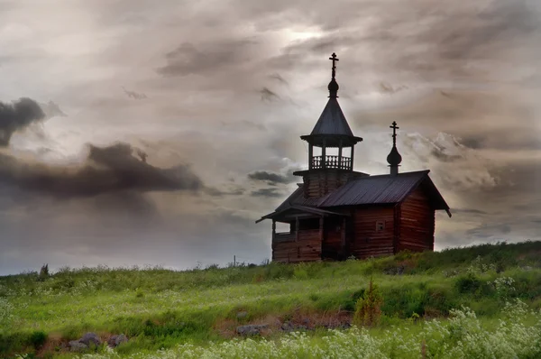 Ahşap churche kizhi Adası, Karelya — Stok fotoğraf