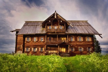 Peasant house, Kizhi Island, Russia clipart