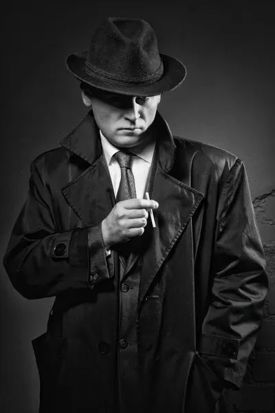 Detective Smokes — Foto Stock