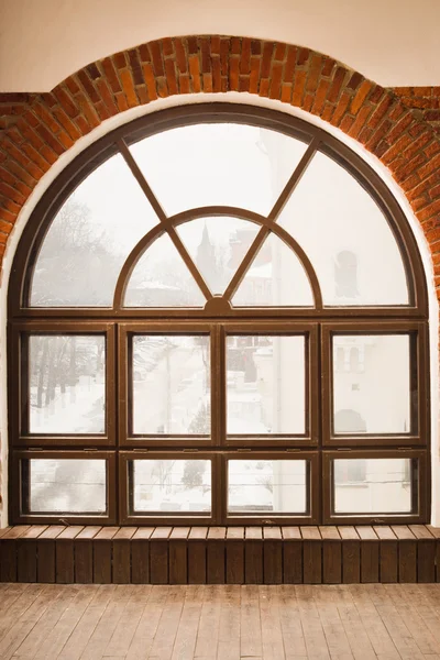 Vintage-Fenster und Ziegelmauer — Stockfoto