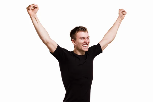 Champion enjoying his victory — Stock Photo, Image