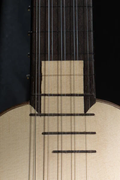 Αναγεννησιακή Κιθάρα Του 16Ου Αιώνα Κοντινές Λεπτομέρειες — Φωτογραφία Αρχείου