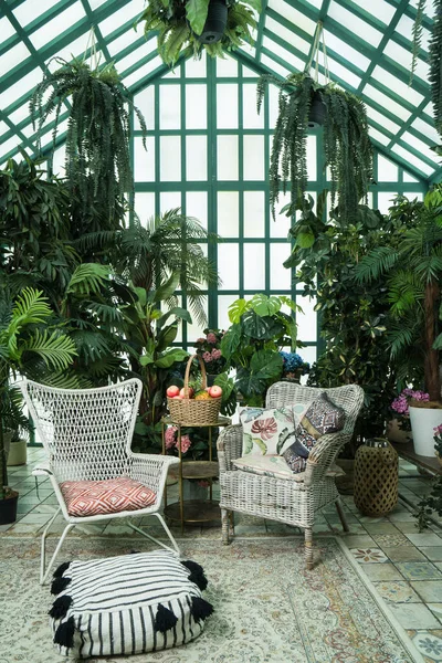 Wyrafinowane Wnętrze Greenhous — Zdjęcie stockowe